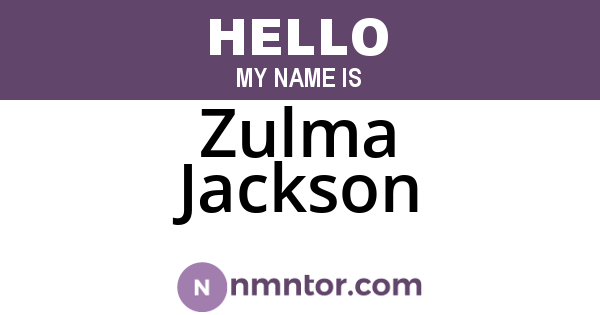 Zulma Jackson