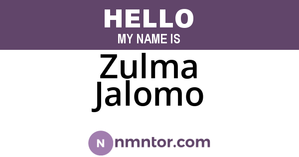 Zulma Jalomo