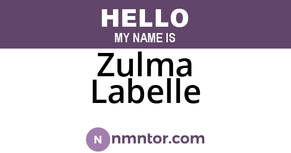 Zulma Labelle
