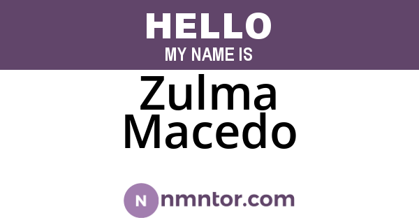 Zulma Macedo