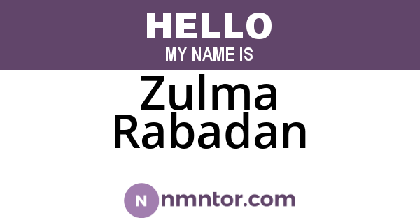 Zulma Rabadan