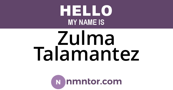 Zulma Talamantez