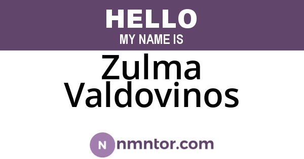 Zulma Valdovinos