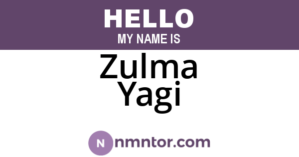 Zulma Yagi