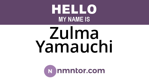 Zulma Yamauchi