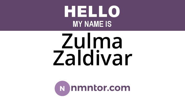 Zulma Zaldivar