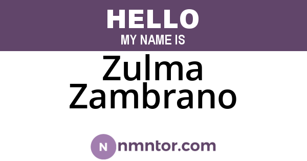Zulma Zambrano
