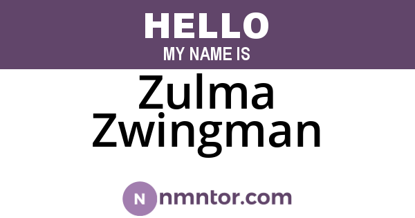 Zulma Zwingman